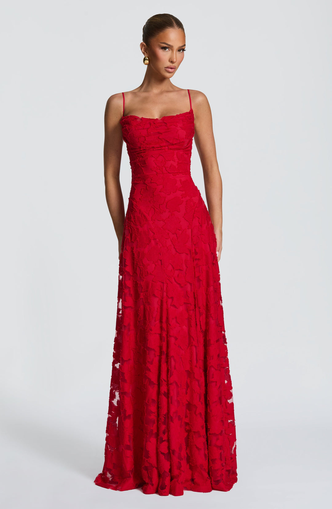 Islaina Maxi Dress in Red by Clandour, product photo 1