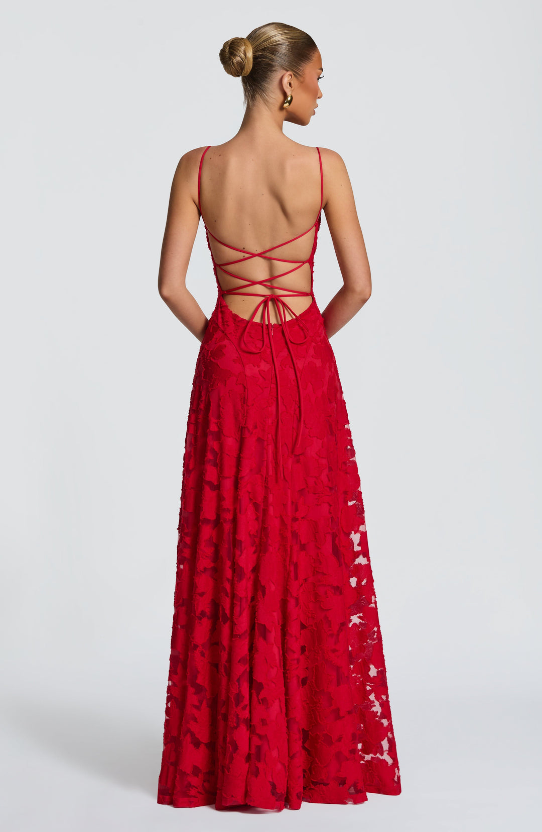 Islaina Maxi Dress in Red by Clandour, product photo 3