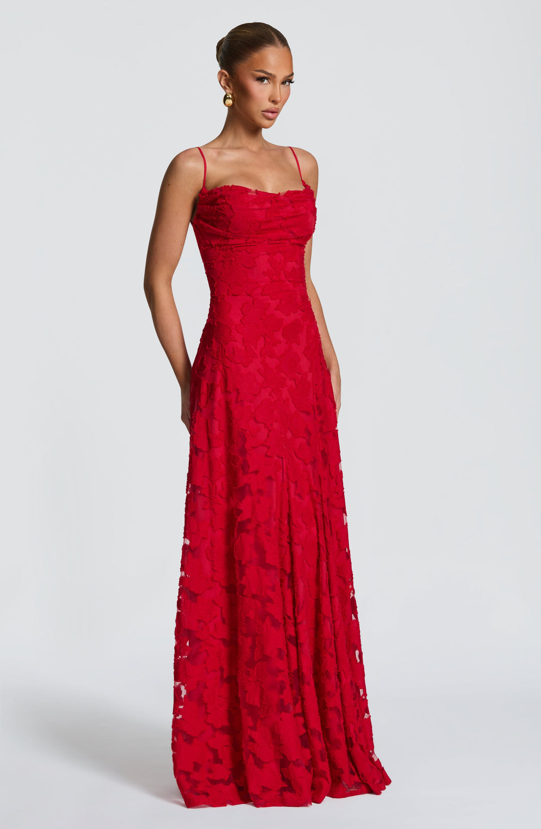 Islaina Maxi Dress in Red by Clandour, product photo 5