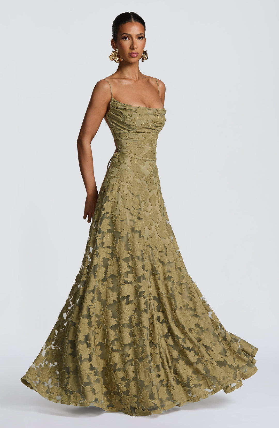Islaina Maxi Dress in Sage by Clandour, product photo 1