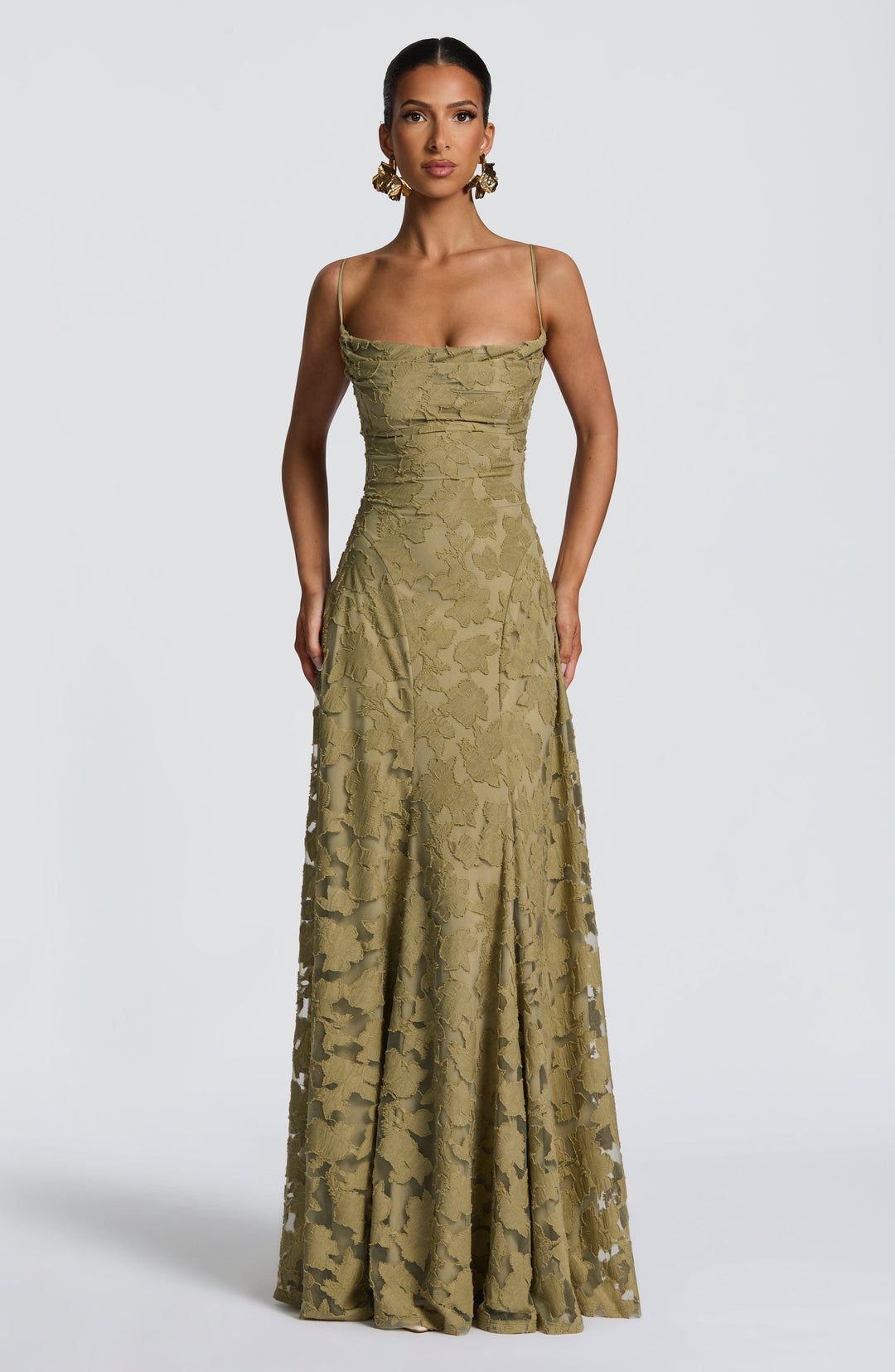 Islaina Maxi Dress in Sage by Clandour, product photo 3