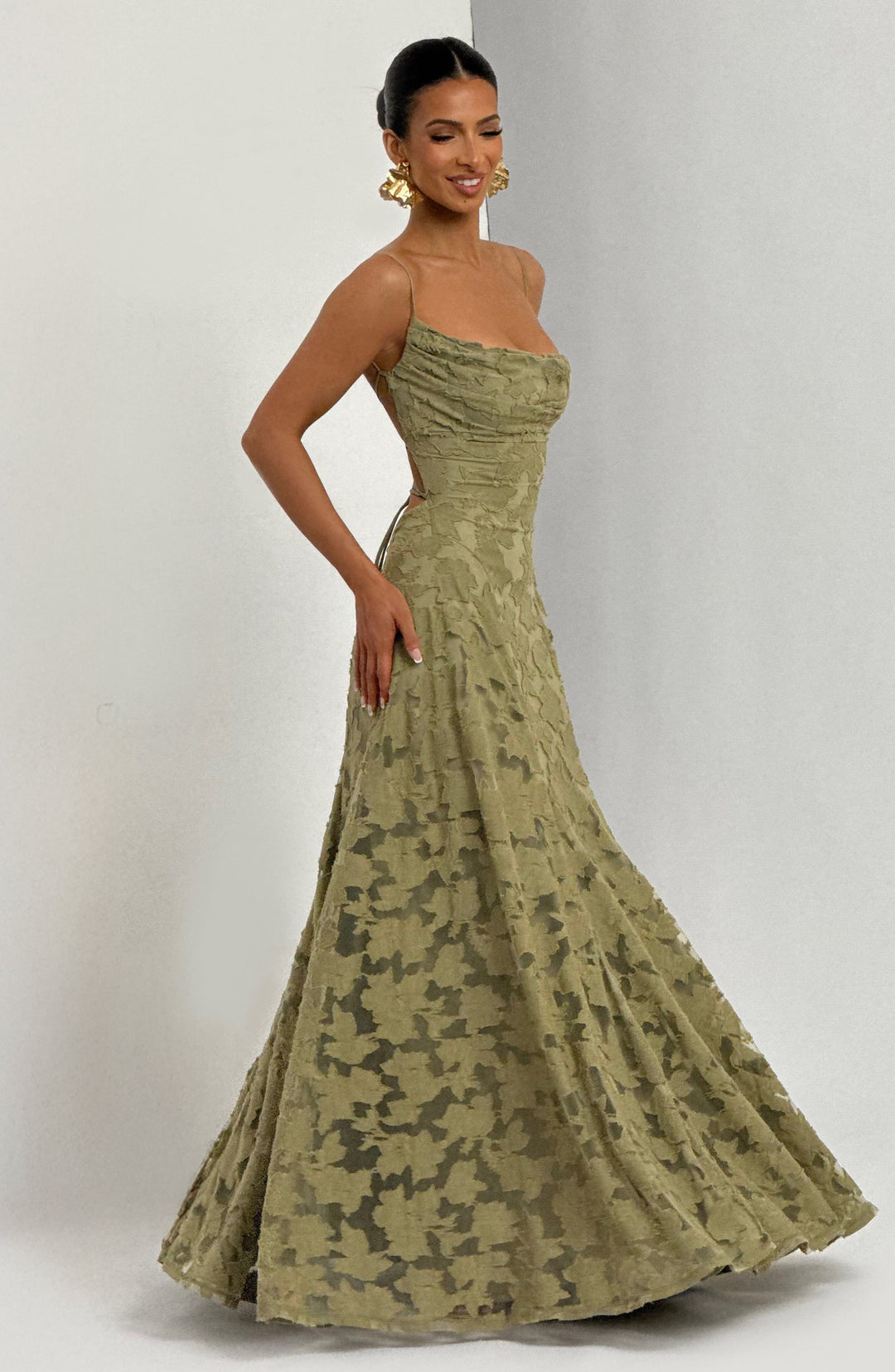 Islaina Maxi Dress in Sage by Clandour, product photo 4