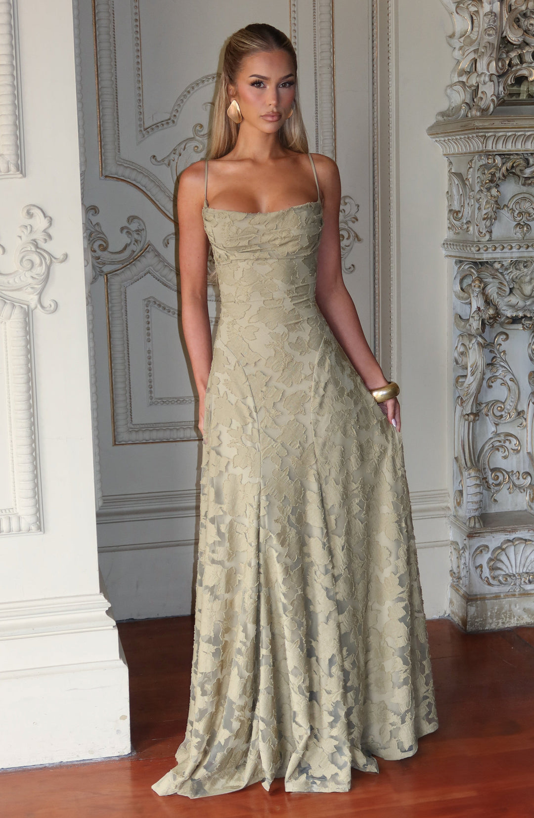 Islaina Maxi Dress in Sage by Clandour, product photo 8