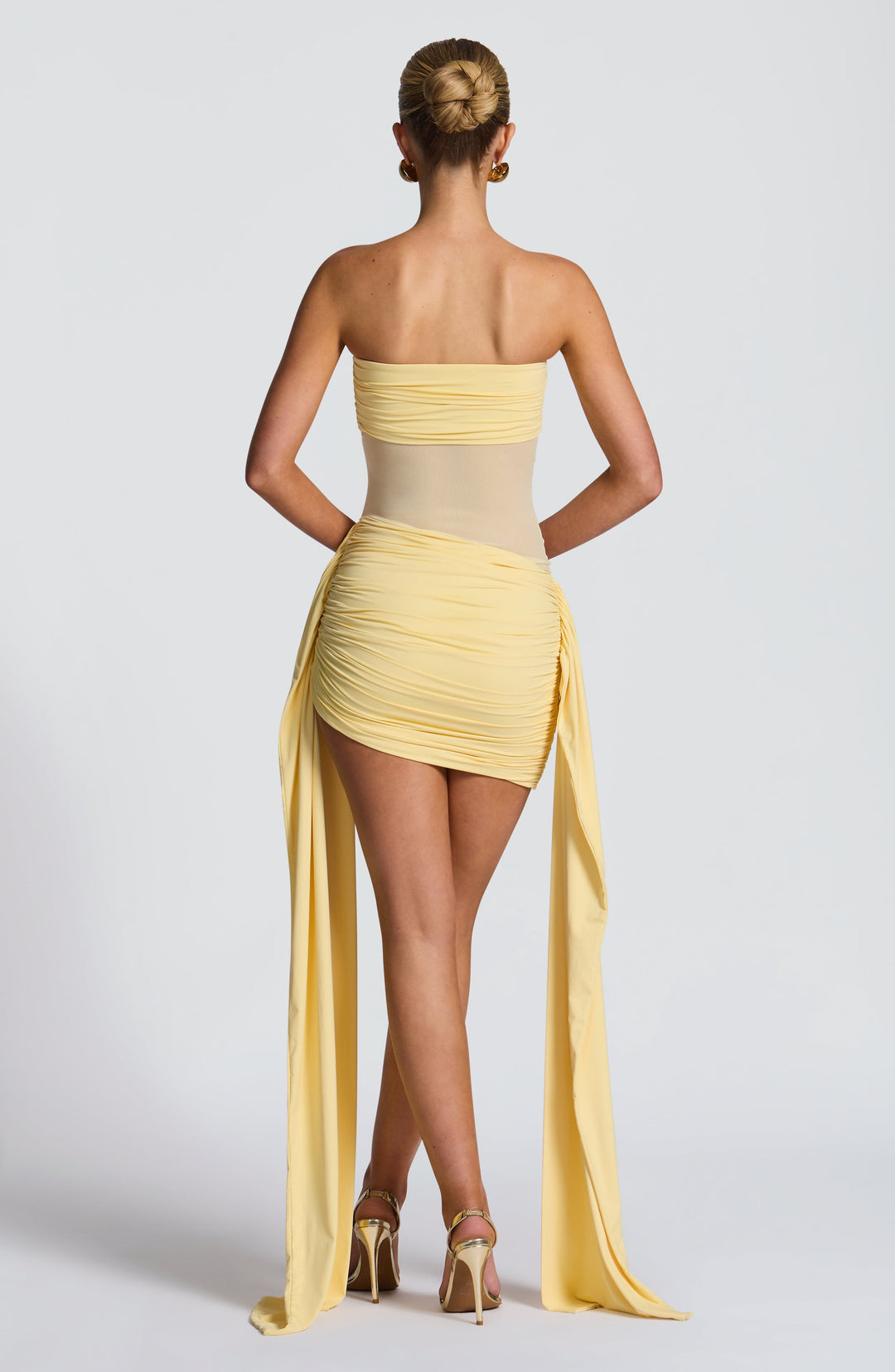 Islaine Mini Dress in Lemon by Clandour, product photo 2