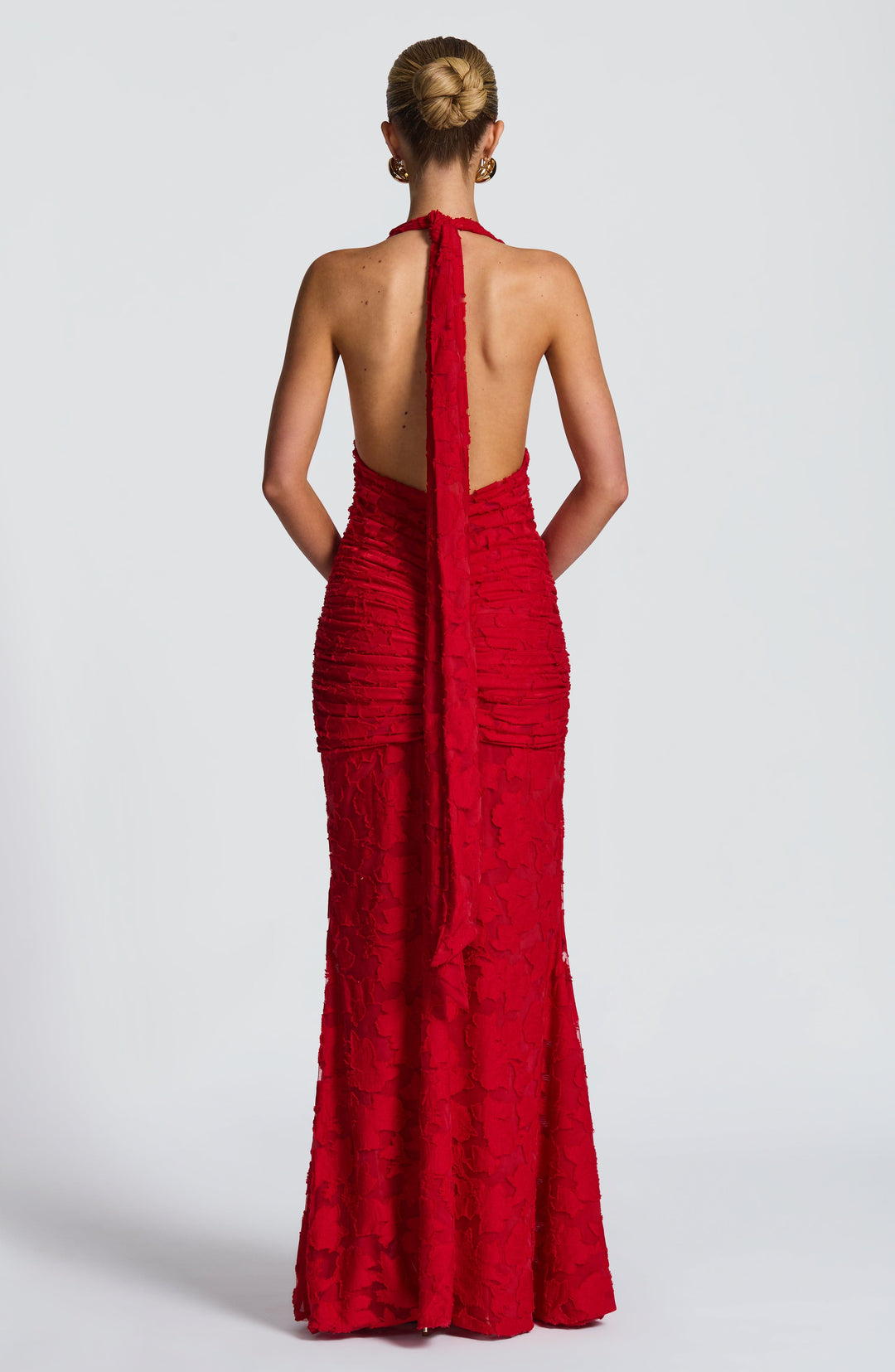 Islairis Maxi Dress in Red by Clandour, product photo 4