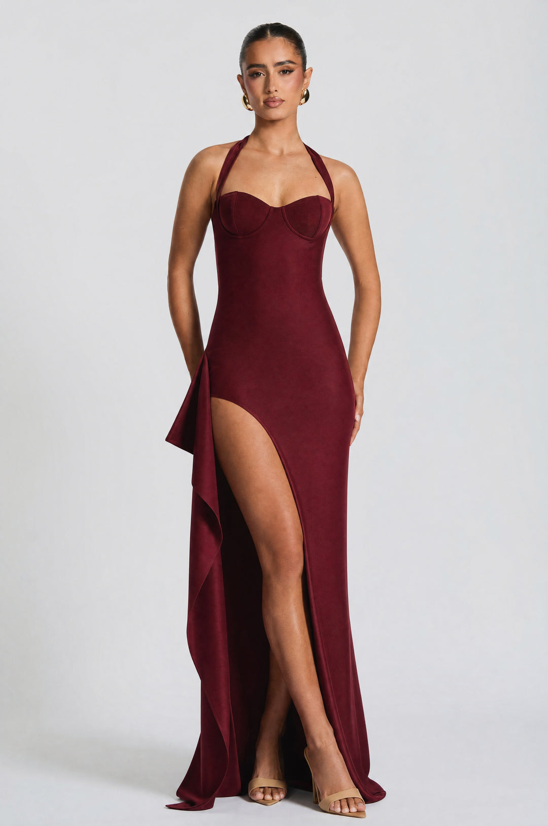 Clandour | Islaise Maxi Dress - Cherry Lacquer - product photo 5