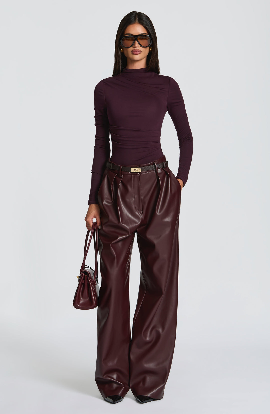 Islara Pants in Plum by Clandour, product photo 1