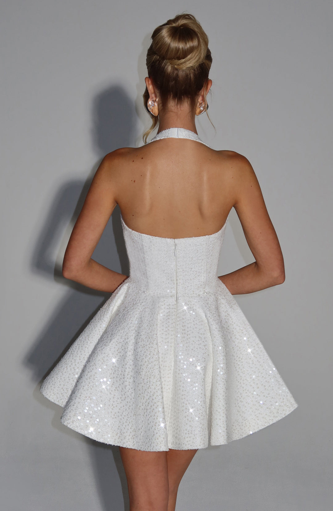 Islari Mini Dress in Ivory by Clandour, product photo 5