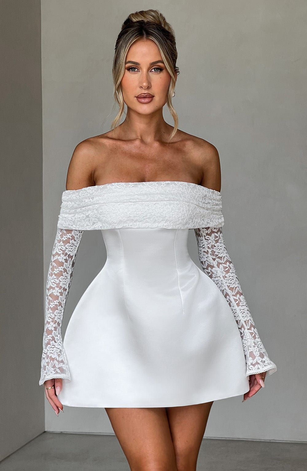 Islayne Mini Dress in Ivory by Clandour, product photo 2