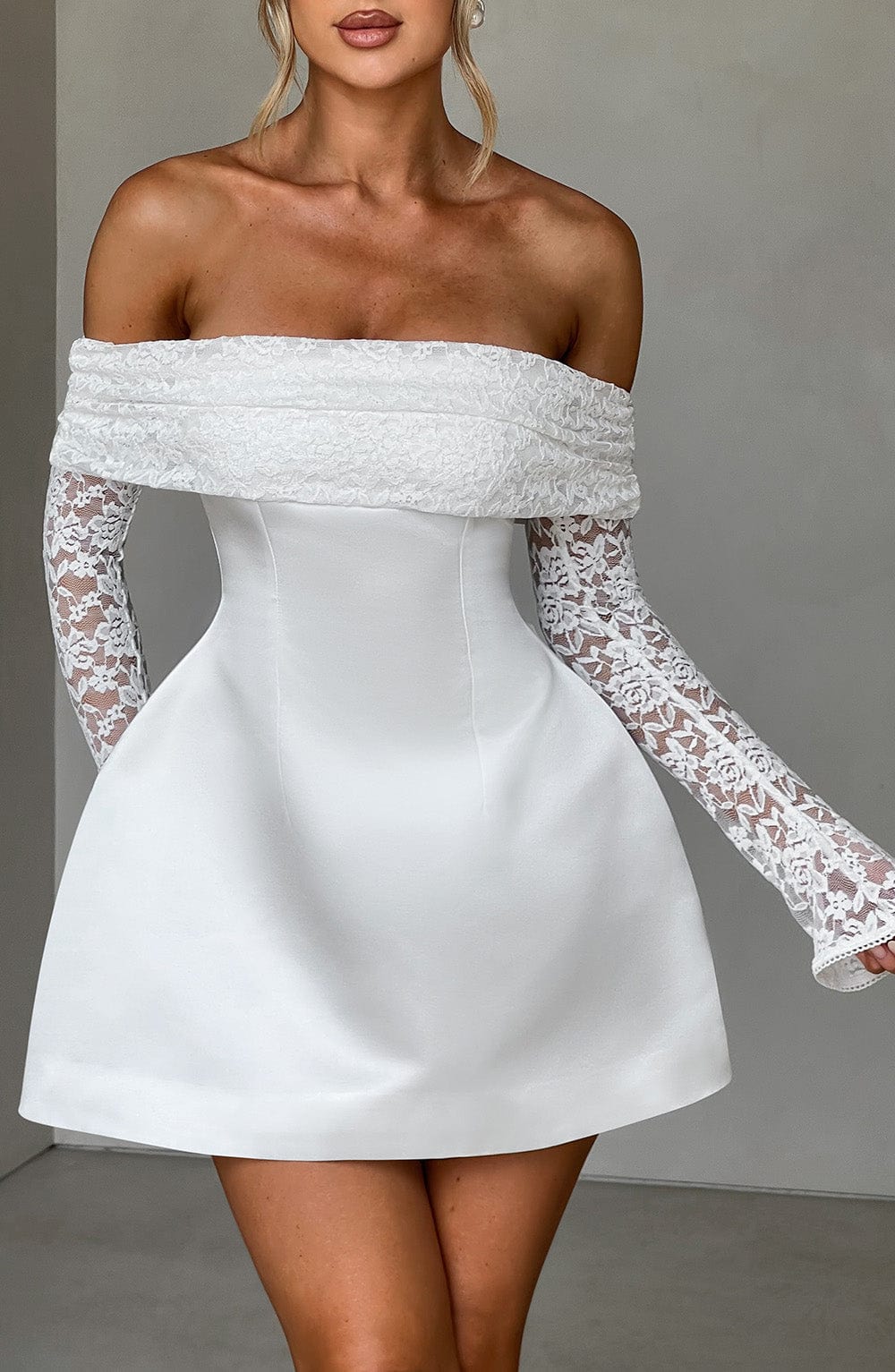 Islayne Mini Dress in Ivory by Clandour, product photo 3