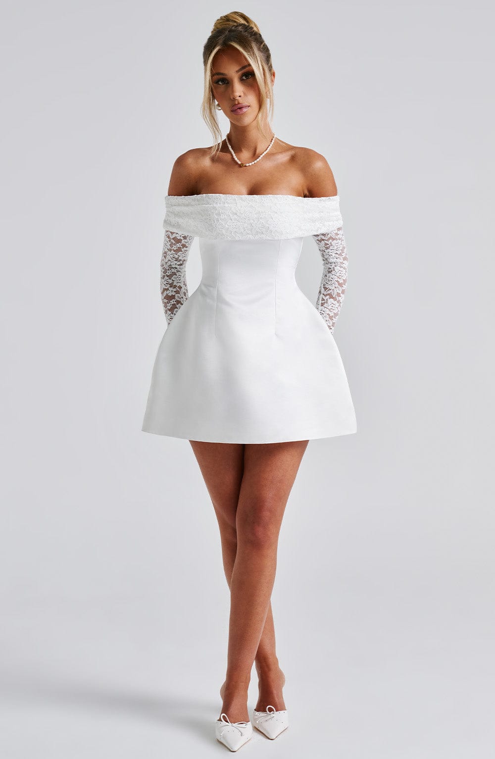 Islayne Mini Dress in Ivory by Clandour, product photo 5