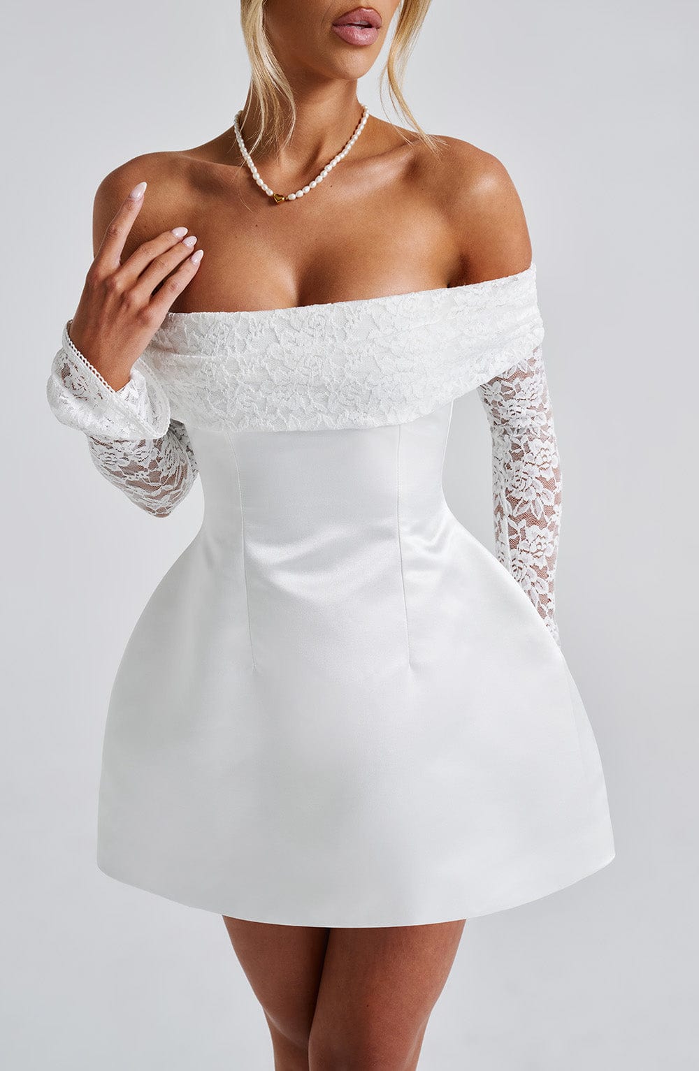 Islayne Mini Dress in Ivory by Clandour, product photo 6