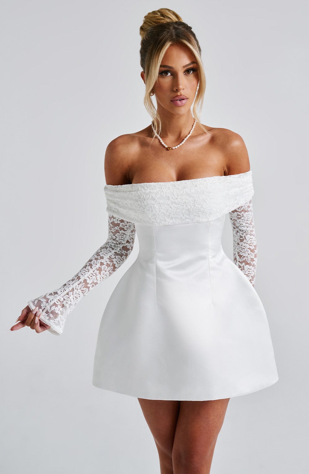 Islayne Mini Dress in Ivory by Clandour, product photo 9