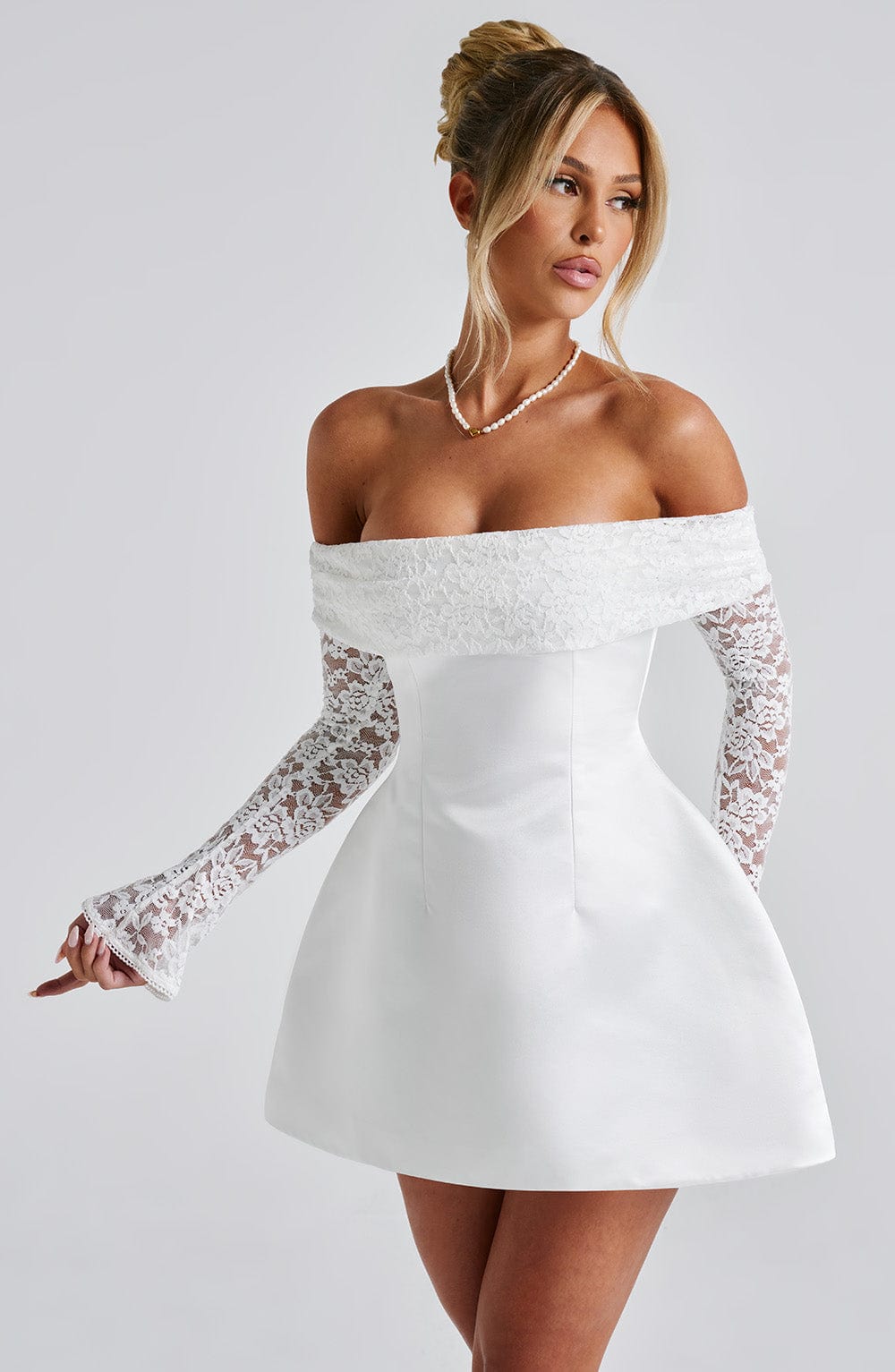 Islayne Mini Dress in Ivory by Clandour, product photo 10