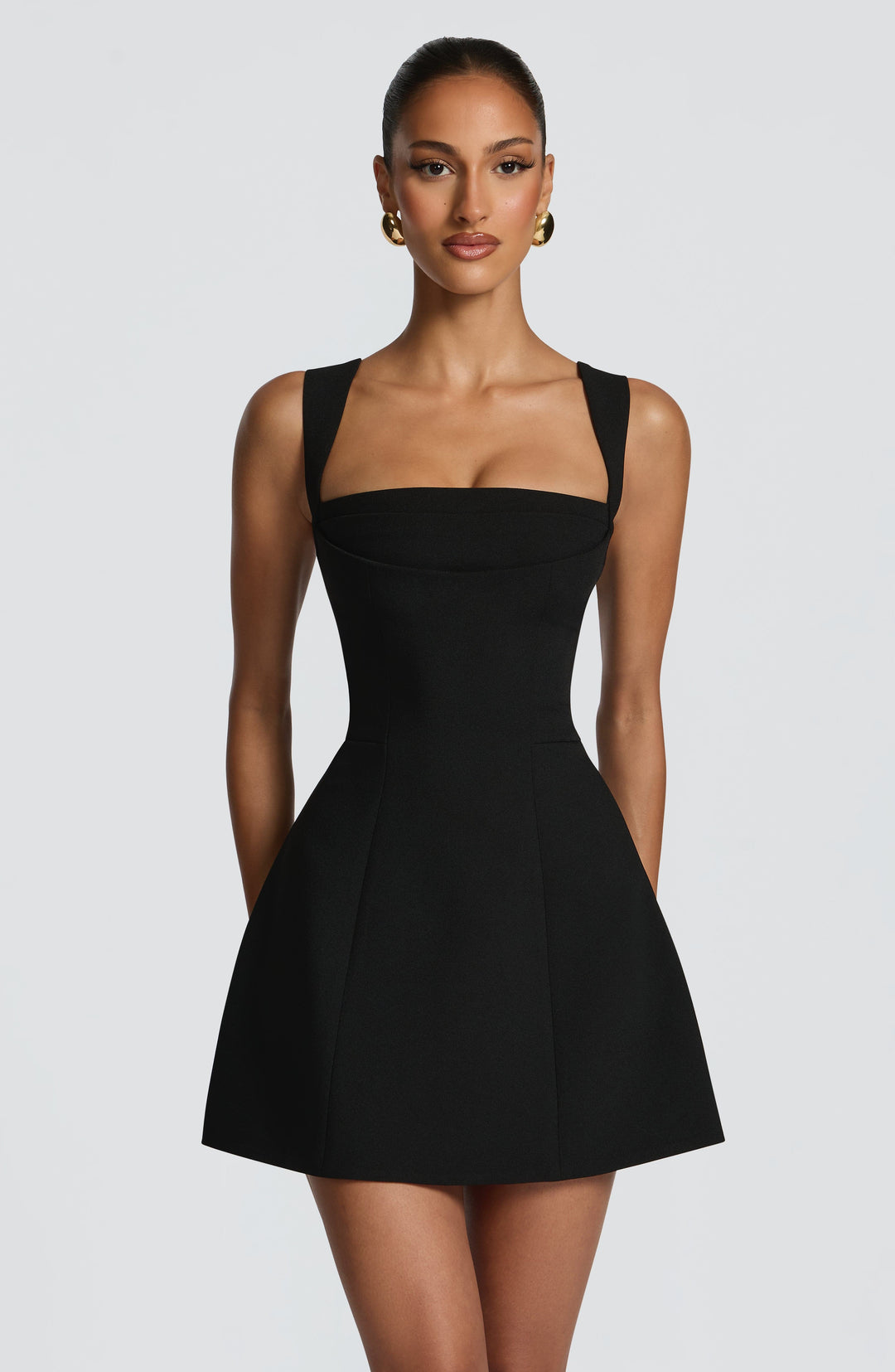 Junaelia Mini Dress in Black by Clandour, product photo 1