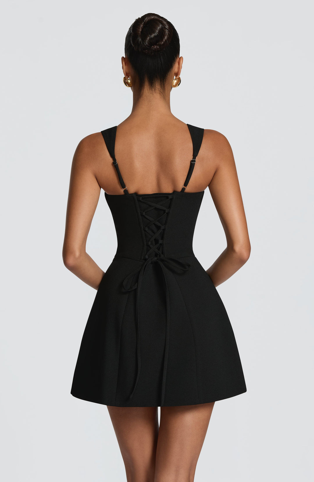 Junaelia Mini Dress in Black by Clandour, product photo 2