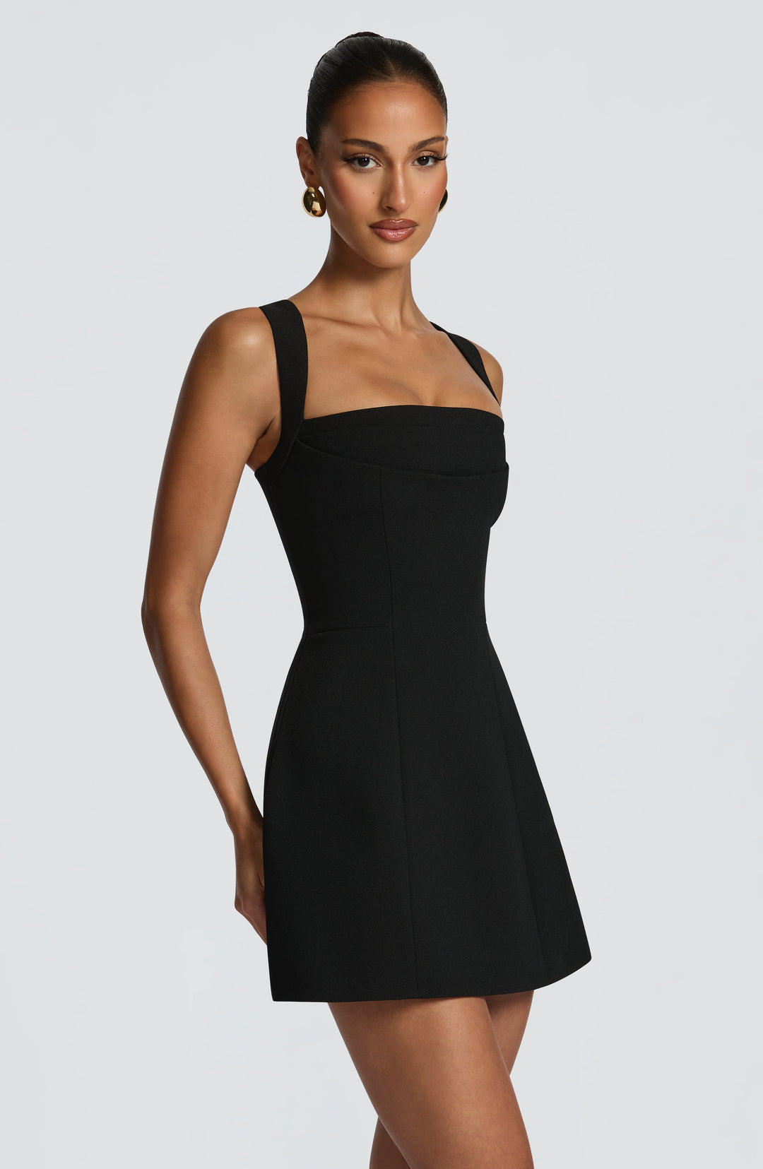 Junaelia Mini Dress in Black by Clandour, product photo 3