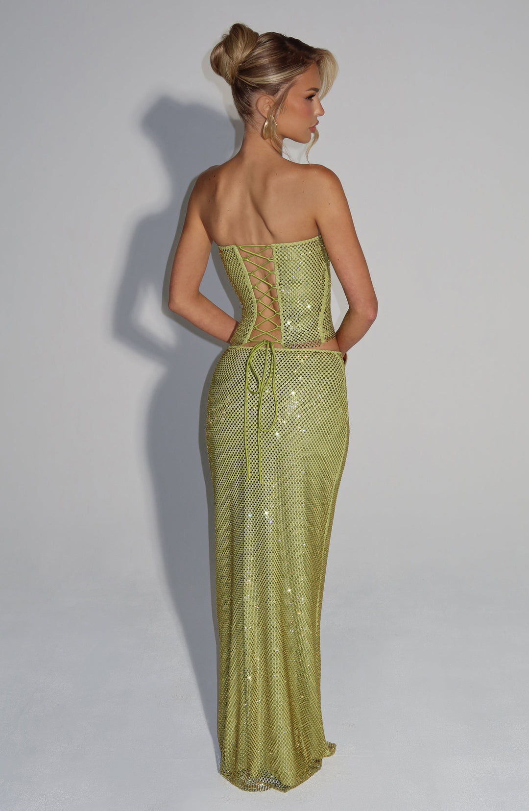 Junaelle Maxi Skirt in Olive by Clandour, product photo 4