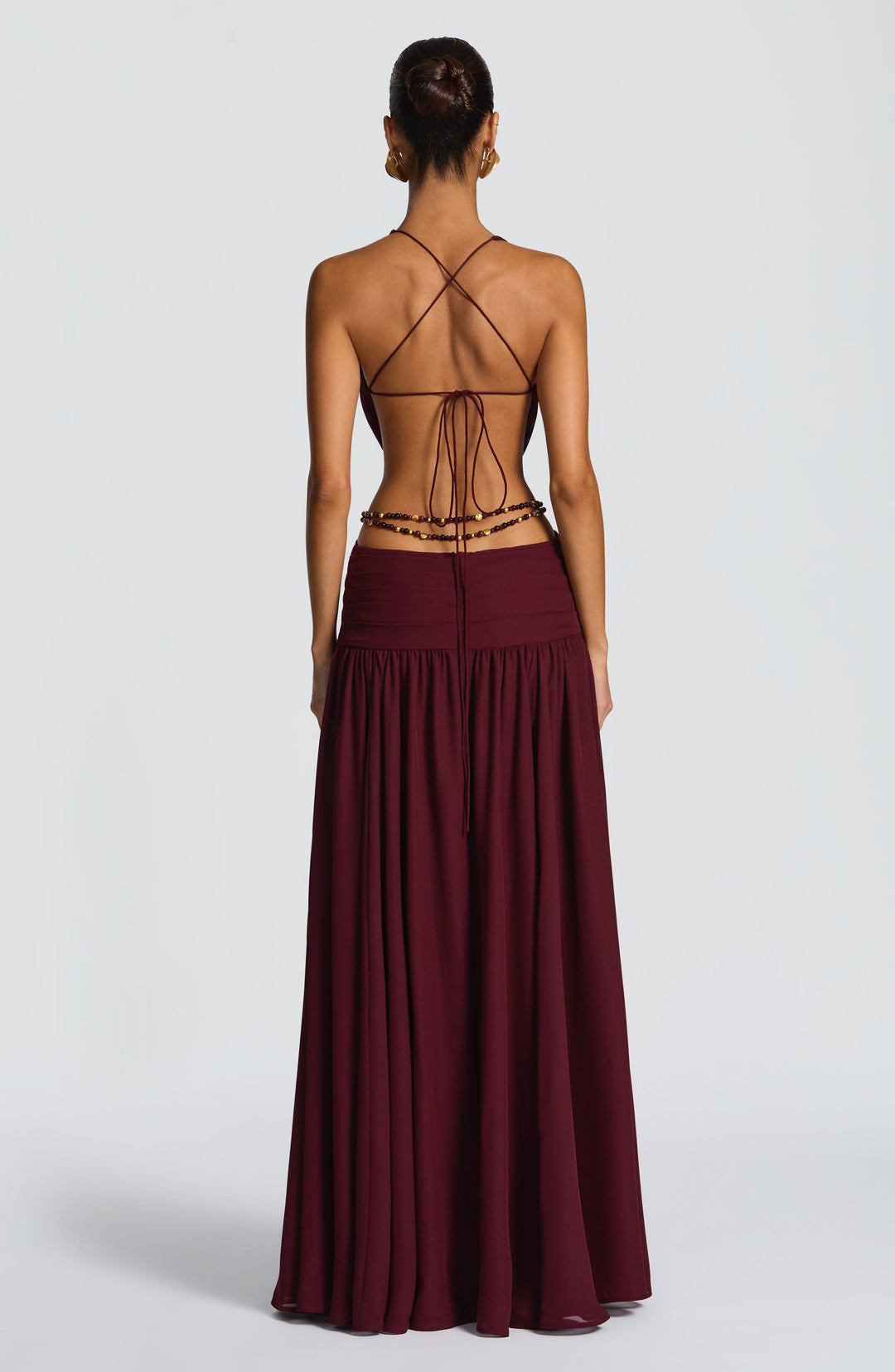 Junaessa Maxi Dress in Cherry Lacquer by Clandour, product photo 3
