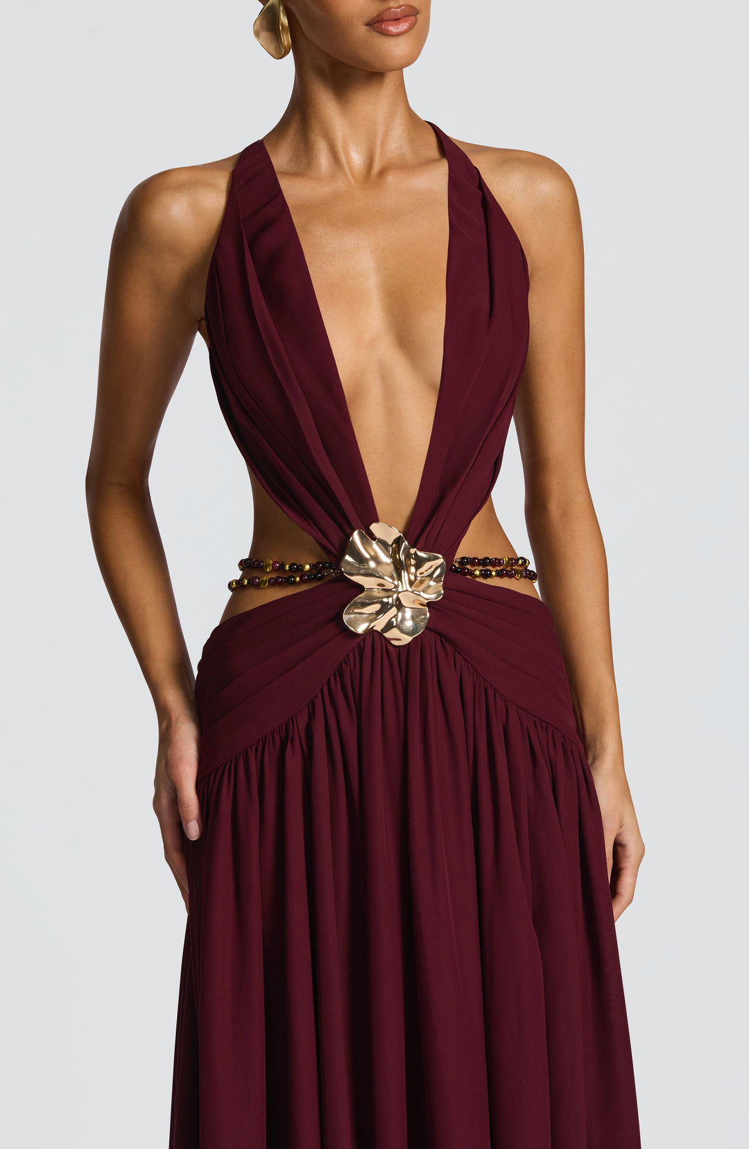 Junaessa Maxi Dress in Cherry Lacquer by Clandour, product photo 7