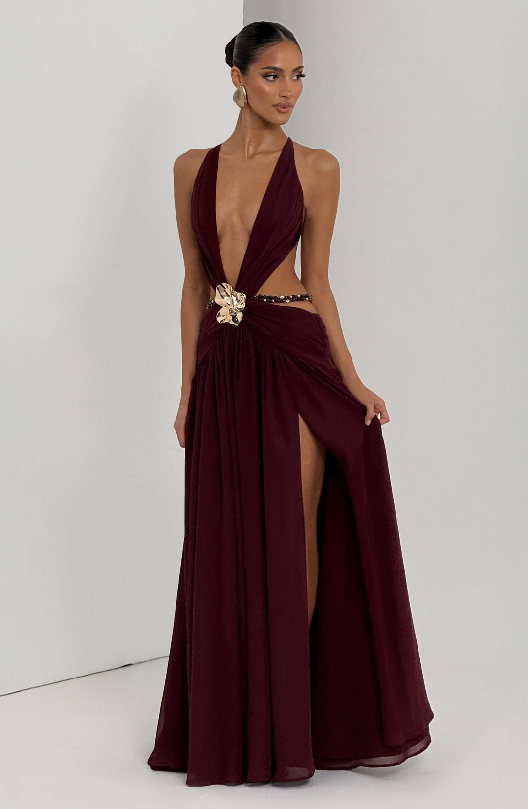Junaessa Maxi Dress in Cherry Lacquer by Clandour, product photo 9