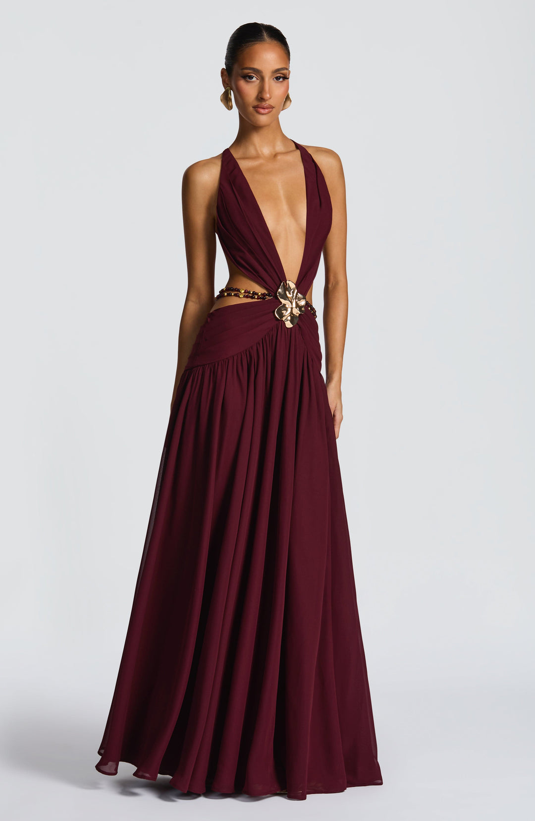 Junaessa Maxi Dress in Cherry Lacquer by Clandour, product photo 14
