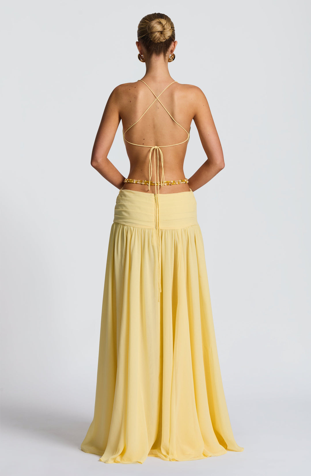 Junaessa Maxi Dress in Lemon by Clandour, product photo 3