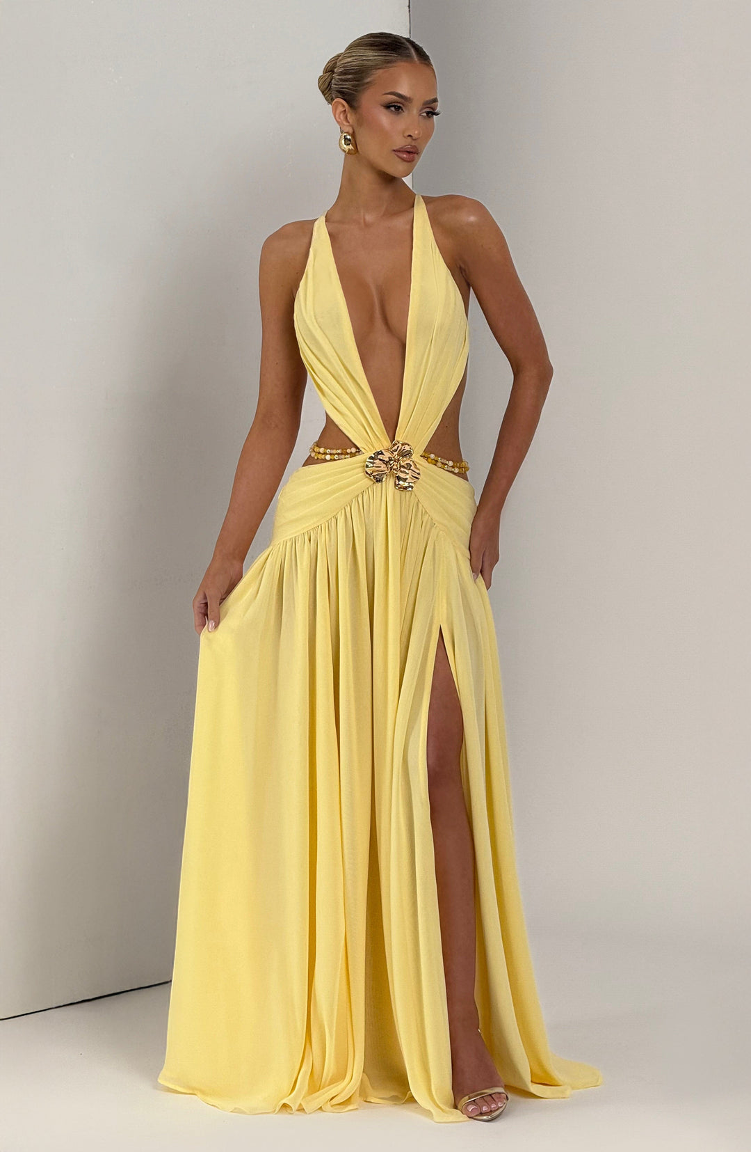 Junaessa Maxi Dress in Lemon by Clandour, product photo 6