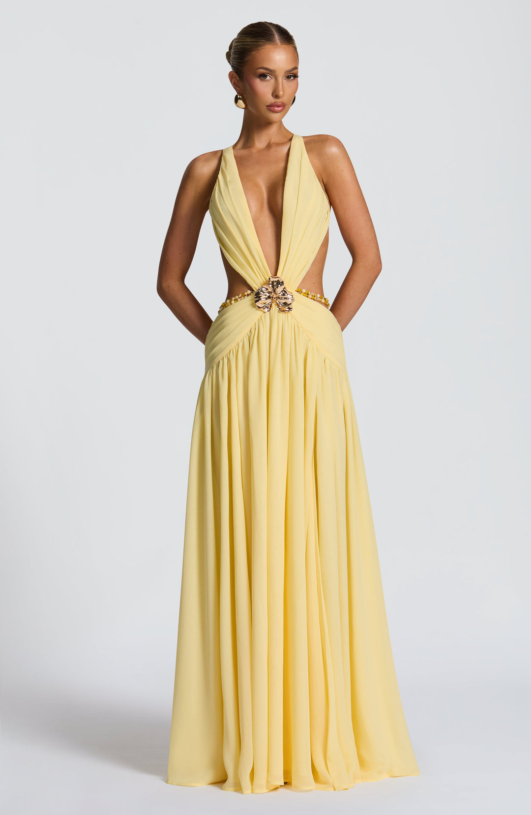 Junaessa Maxi Dress in Lemon by Clandour, product photo 9