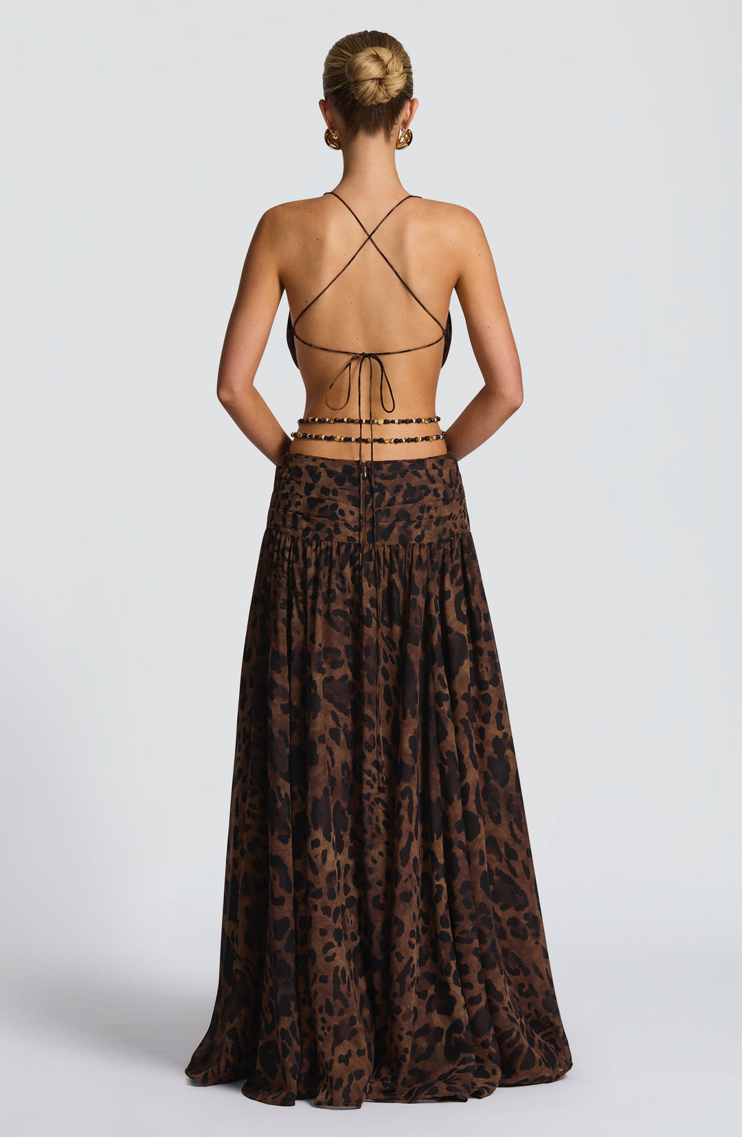 Junaessa Maxi Dress in Leopard Print by Clandour, product photo 2