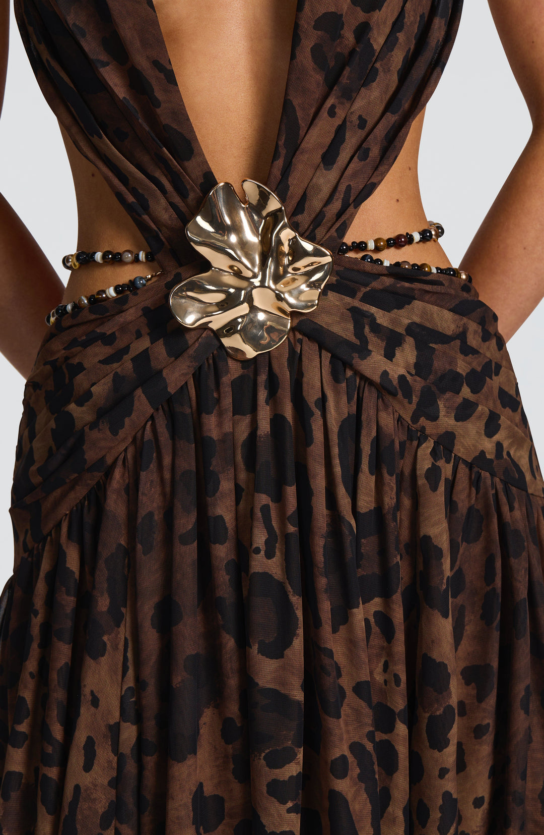Junaessa Maxi Dress in Leopard Print by Clandour, product photo 15