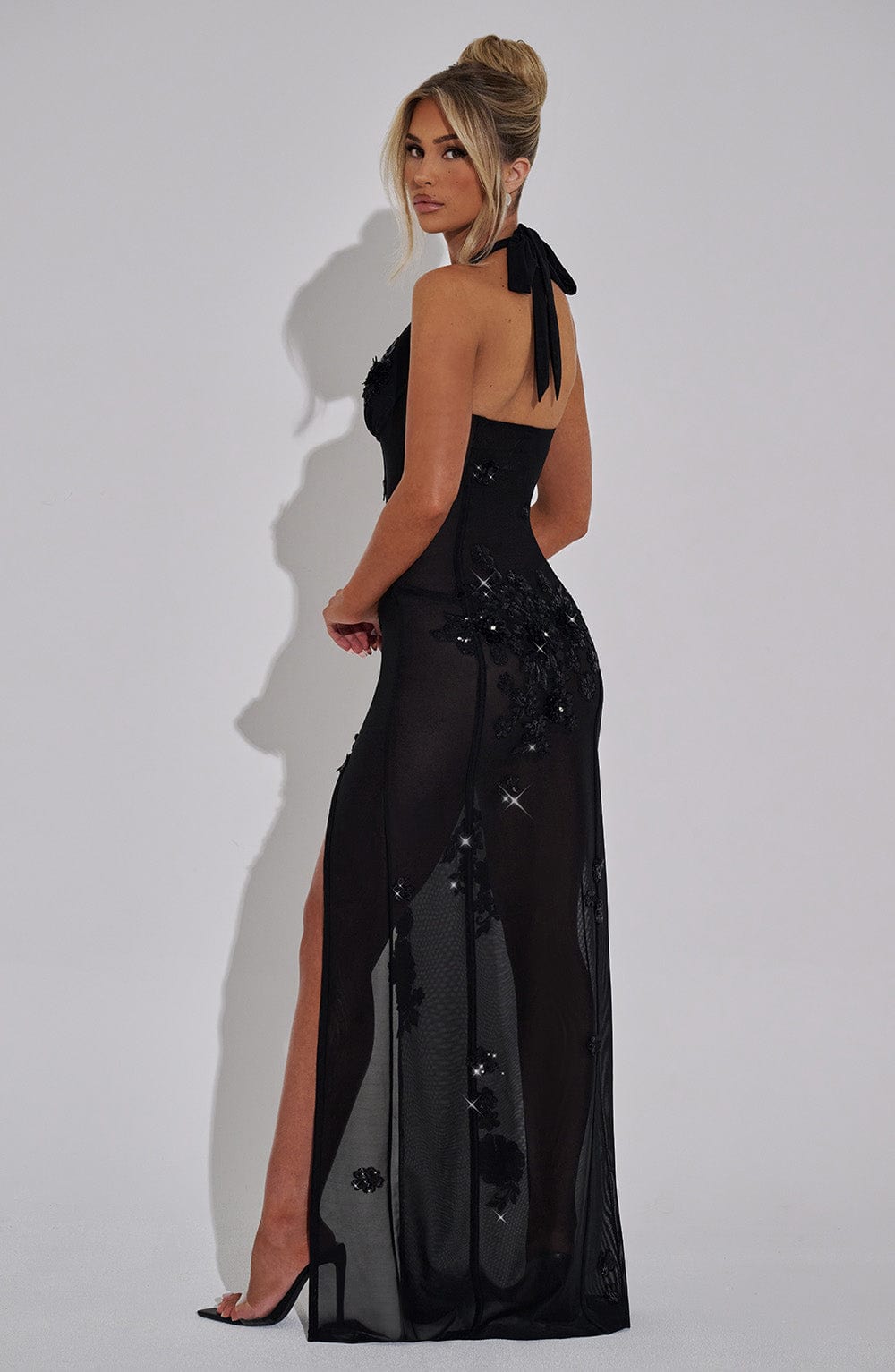 Junairis Maxi Dress in Black by Clandour, product photo 4