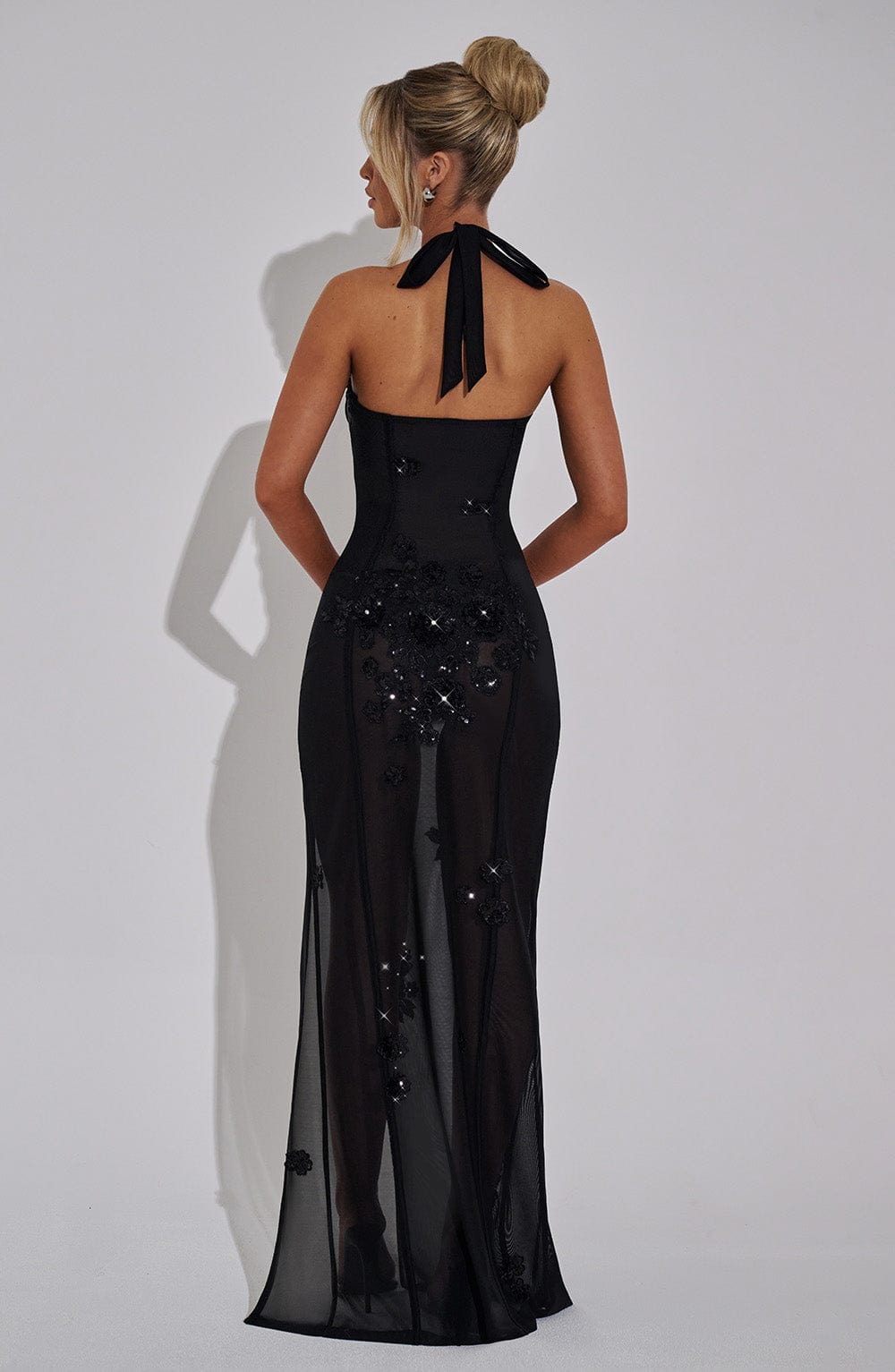 Junairis Maxi Dress in Black by Clandour, product photo 5