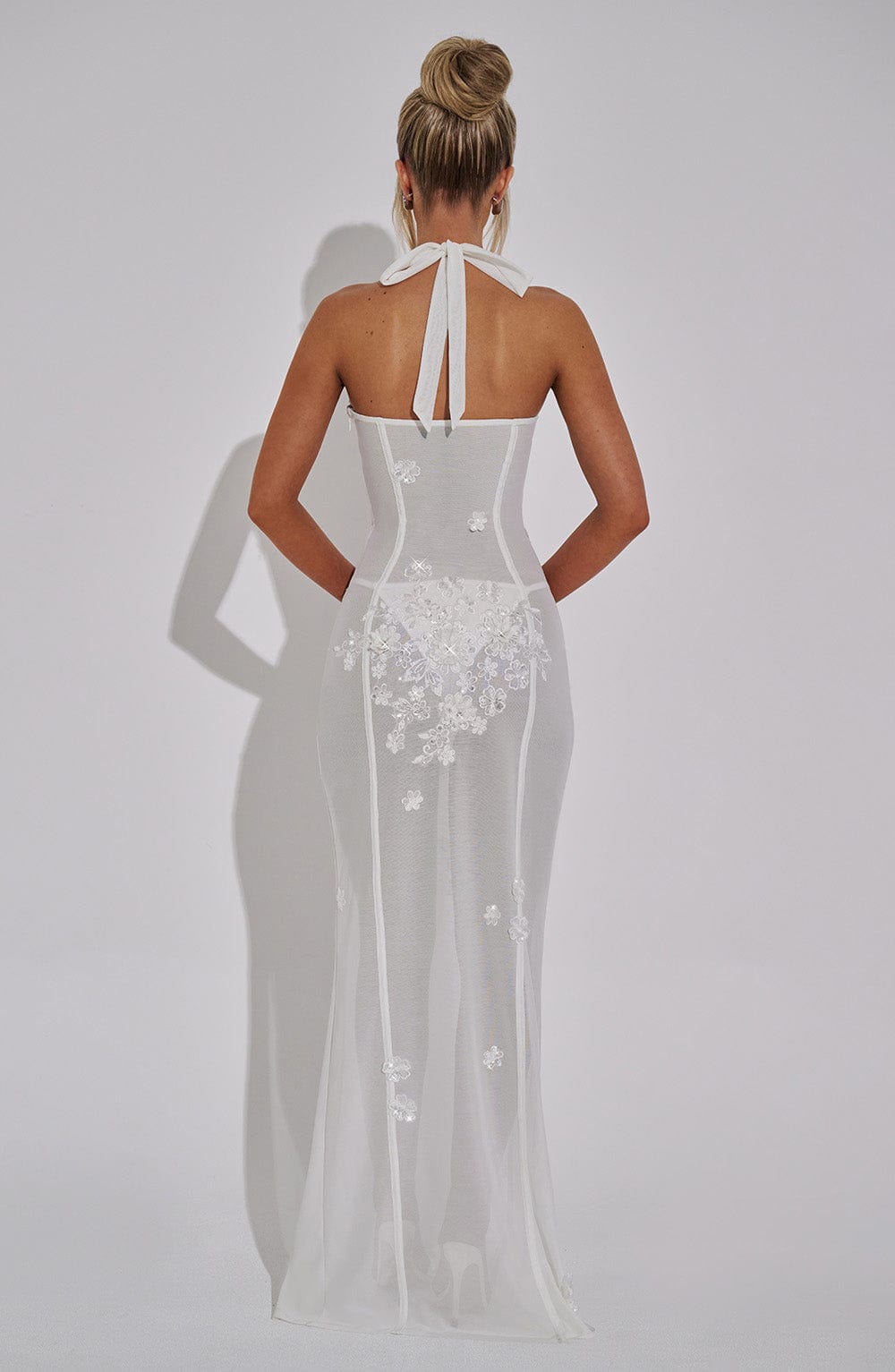 Junairis Maxi Dress in Ivory by Clandour, product photo 6