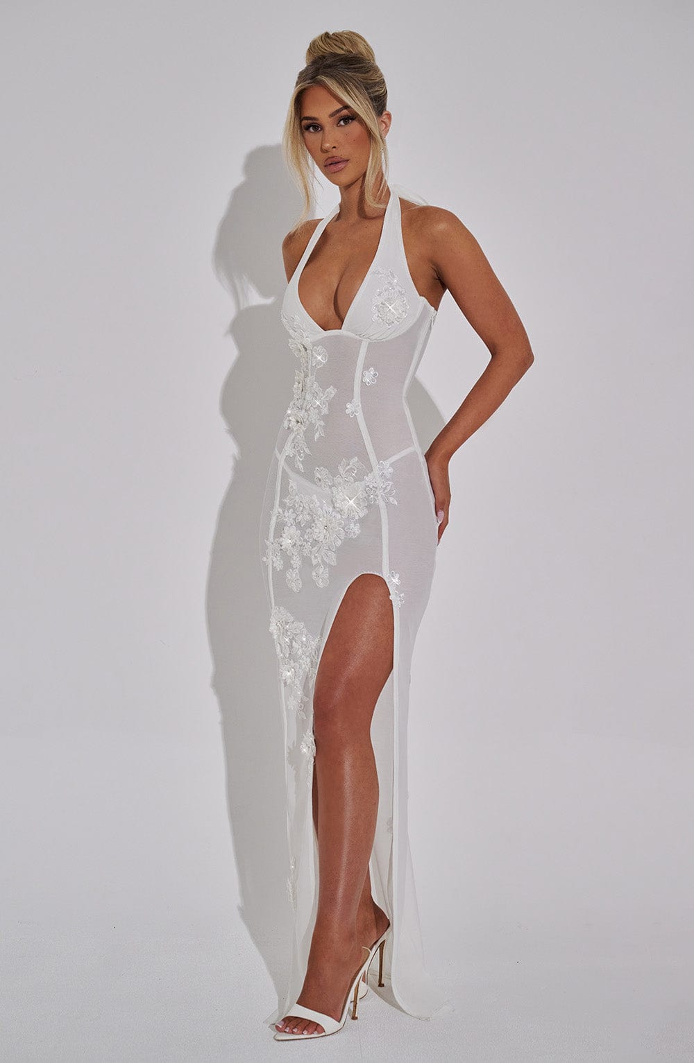 Junairis Maxi Dress in Ivory by Clandour, product photo 7