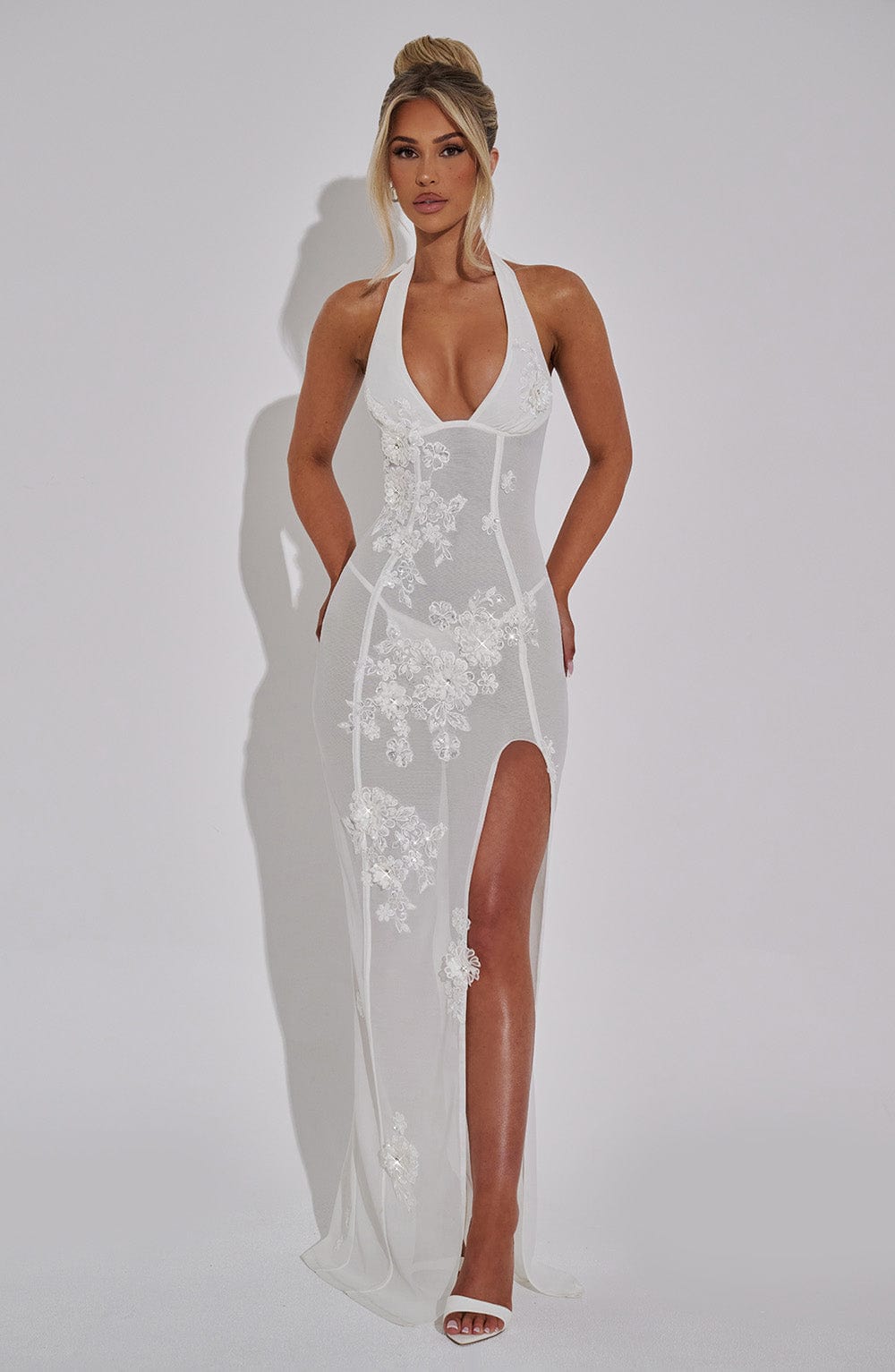 Junairis Maxi Dress in Ivory by Clandour, product photo 11