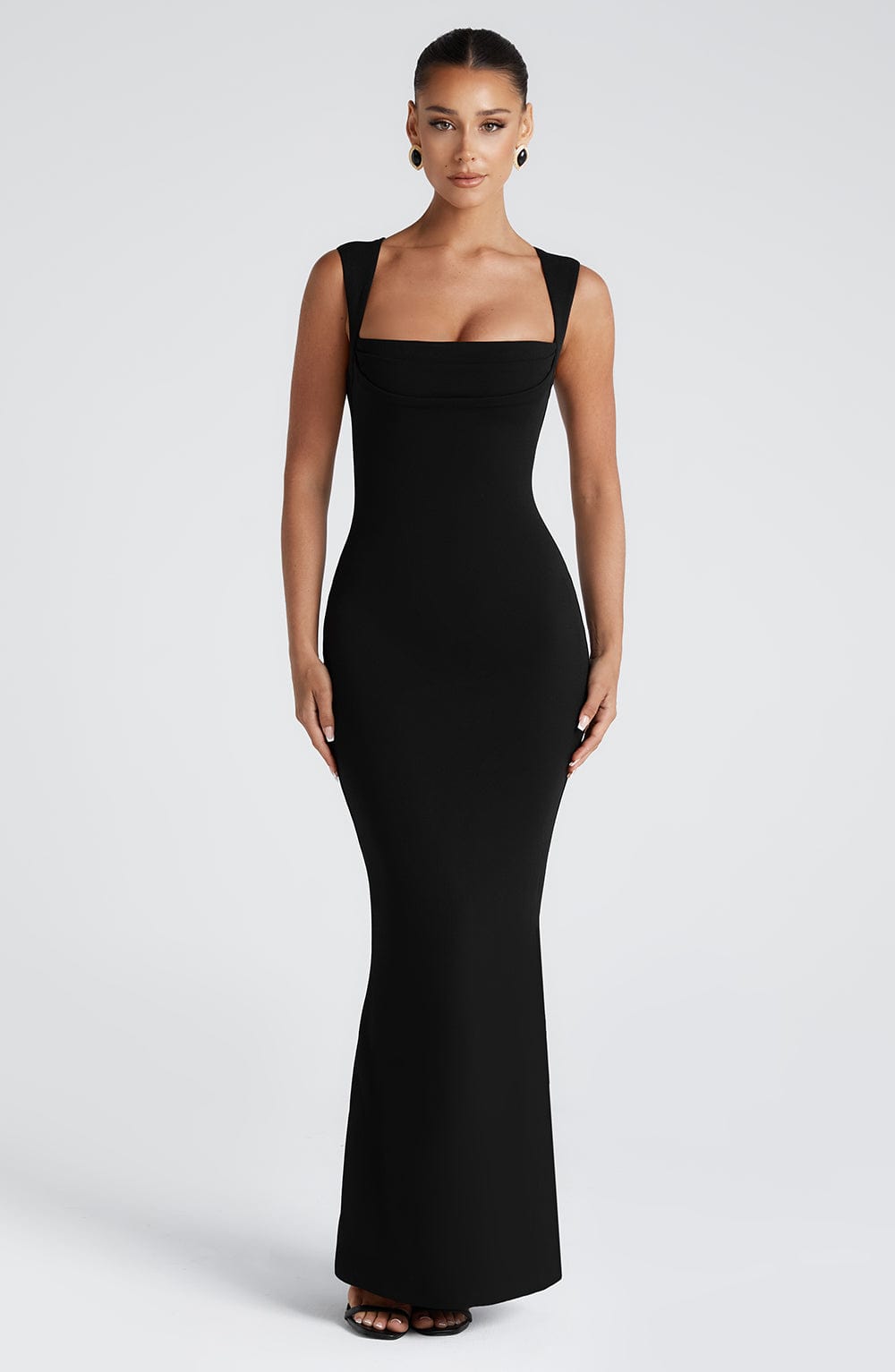 Junaise Maxi Dress in Black by Clandour, product photo 5