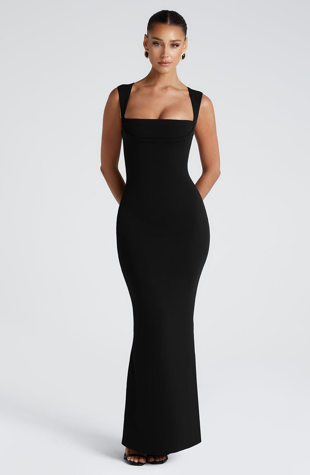 Junaise Maxi Dress in Black by Clandour, product photo 7