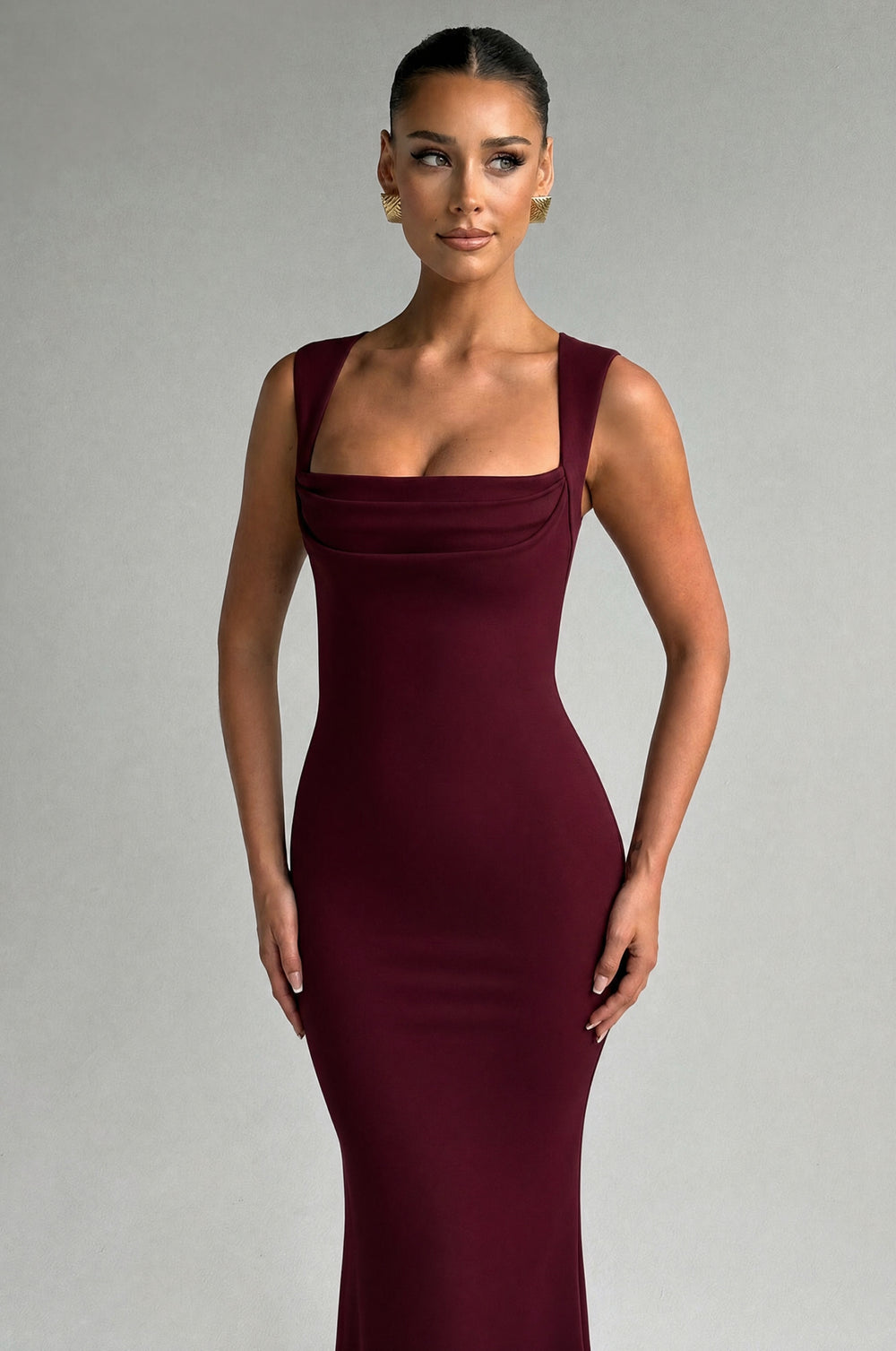 Clandour | Junaise Maxi Dress - Cherry Lacquer - product photo 2