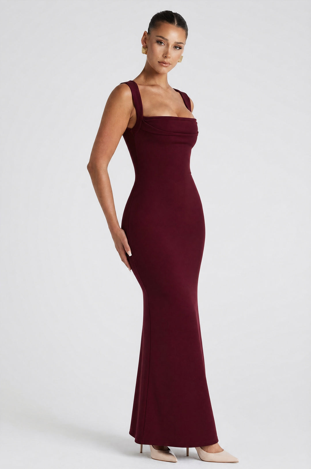 Clandour | Junaise Maxi Dress - Cherry Lacquer - product photo 6