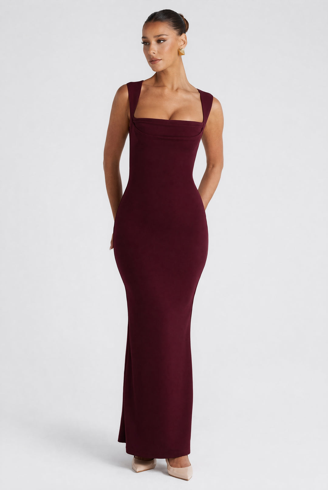 Clandour | Junaise Maxi Dress - Cherry Lacquer - product photo 7