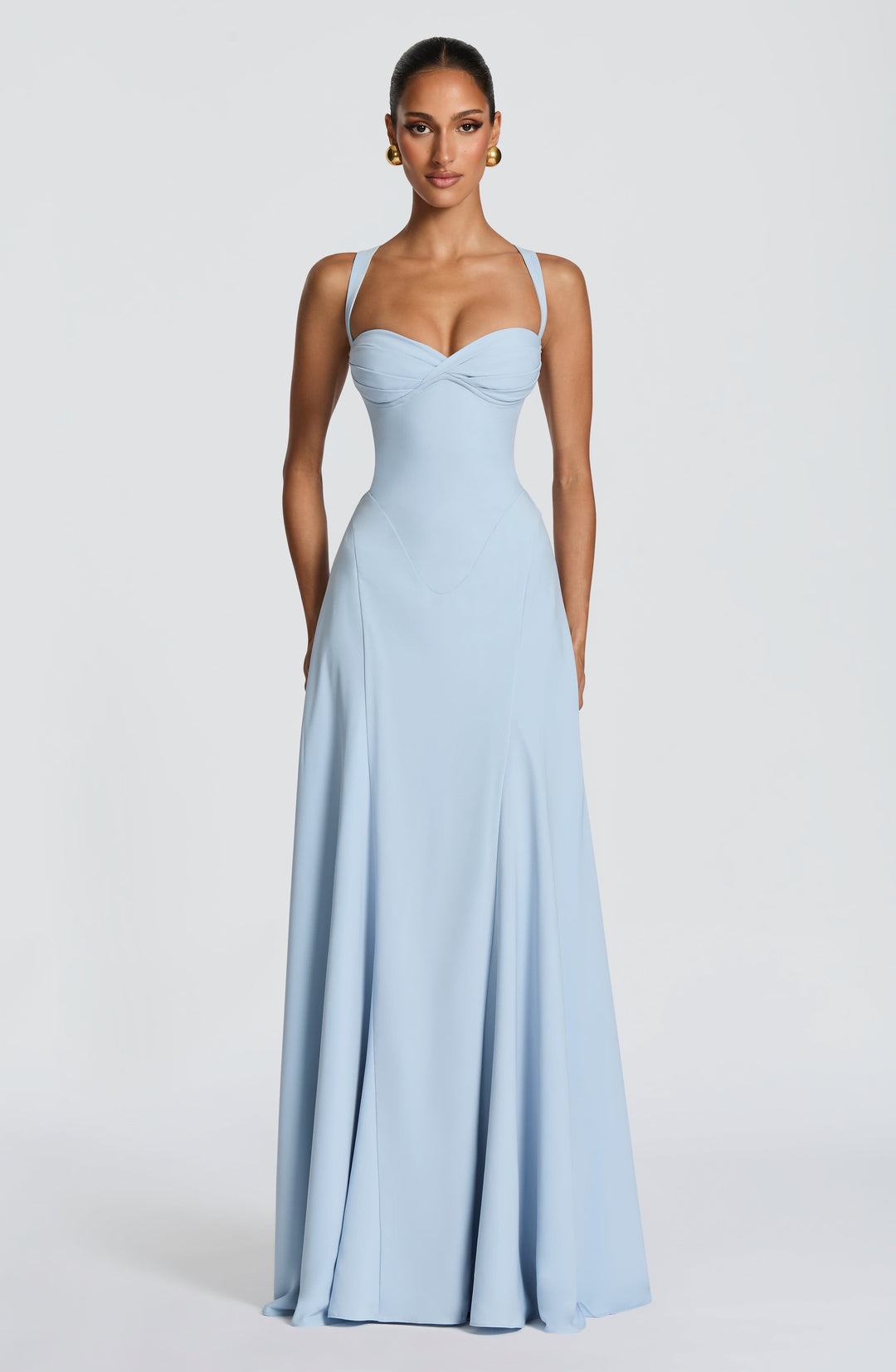 Junalina Maxi Dress in Glacier Blue by Clandour, product photo 1