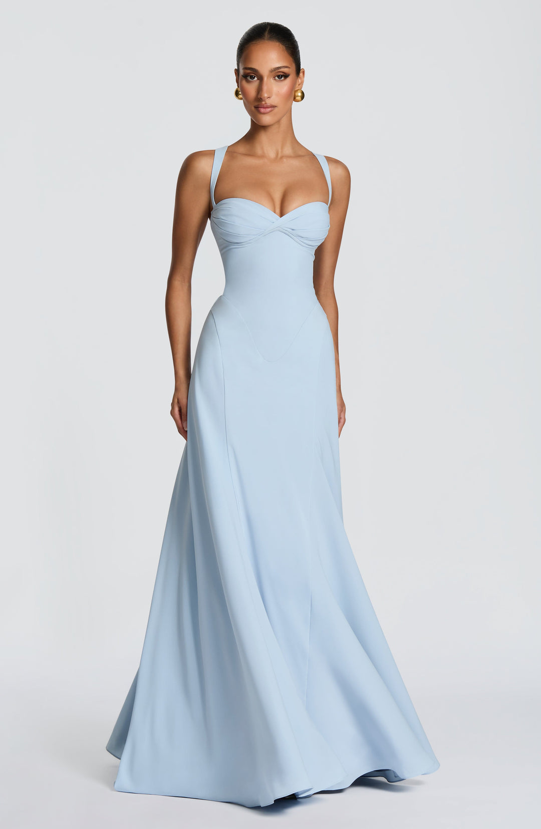 Junalina Maxi Dress in Glacier Blue by Clandour, product photo 3