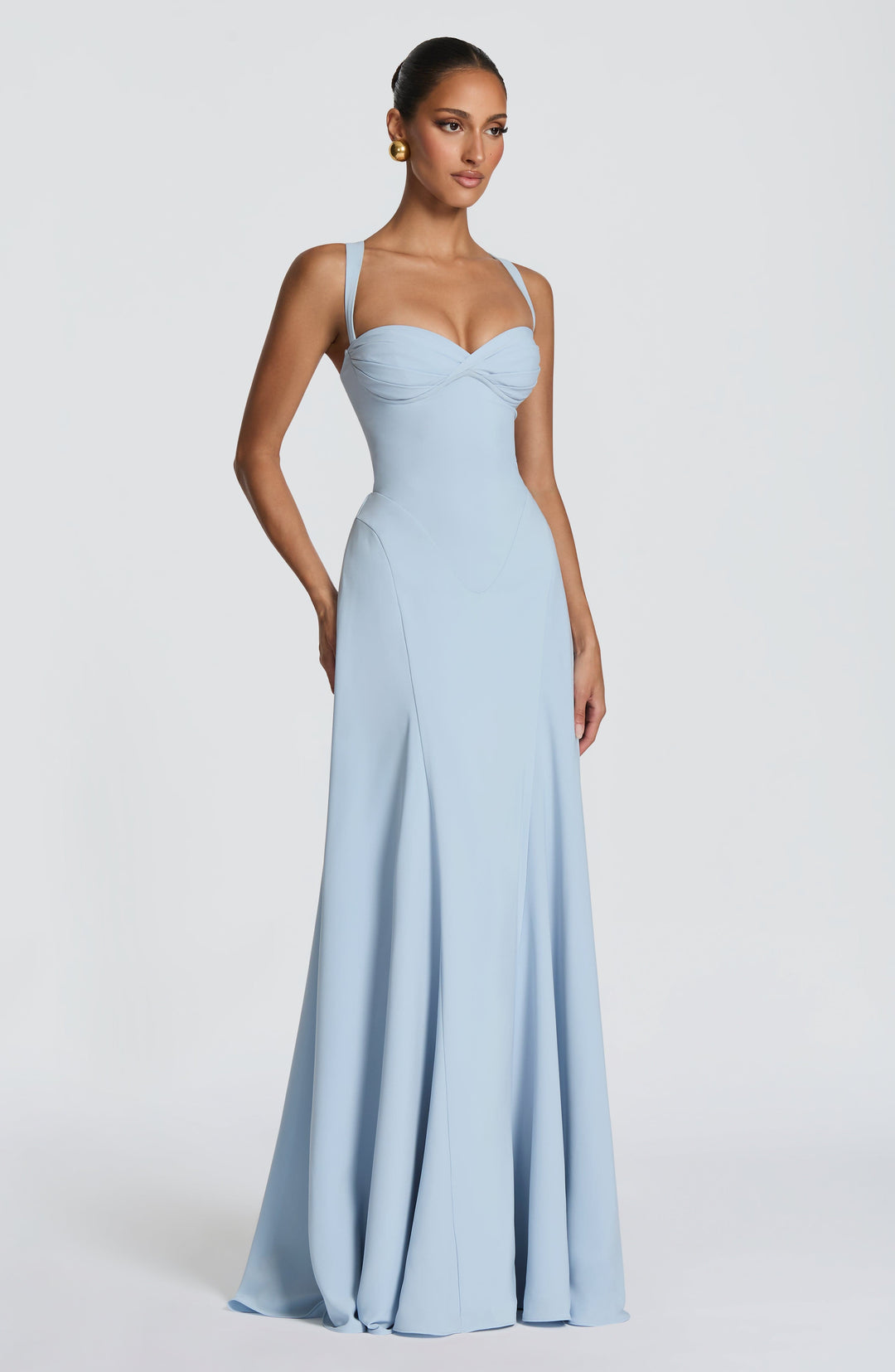 Junalina Maxi Dress in Glacier Blue by Clandour, product photo 6