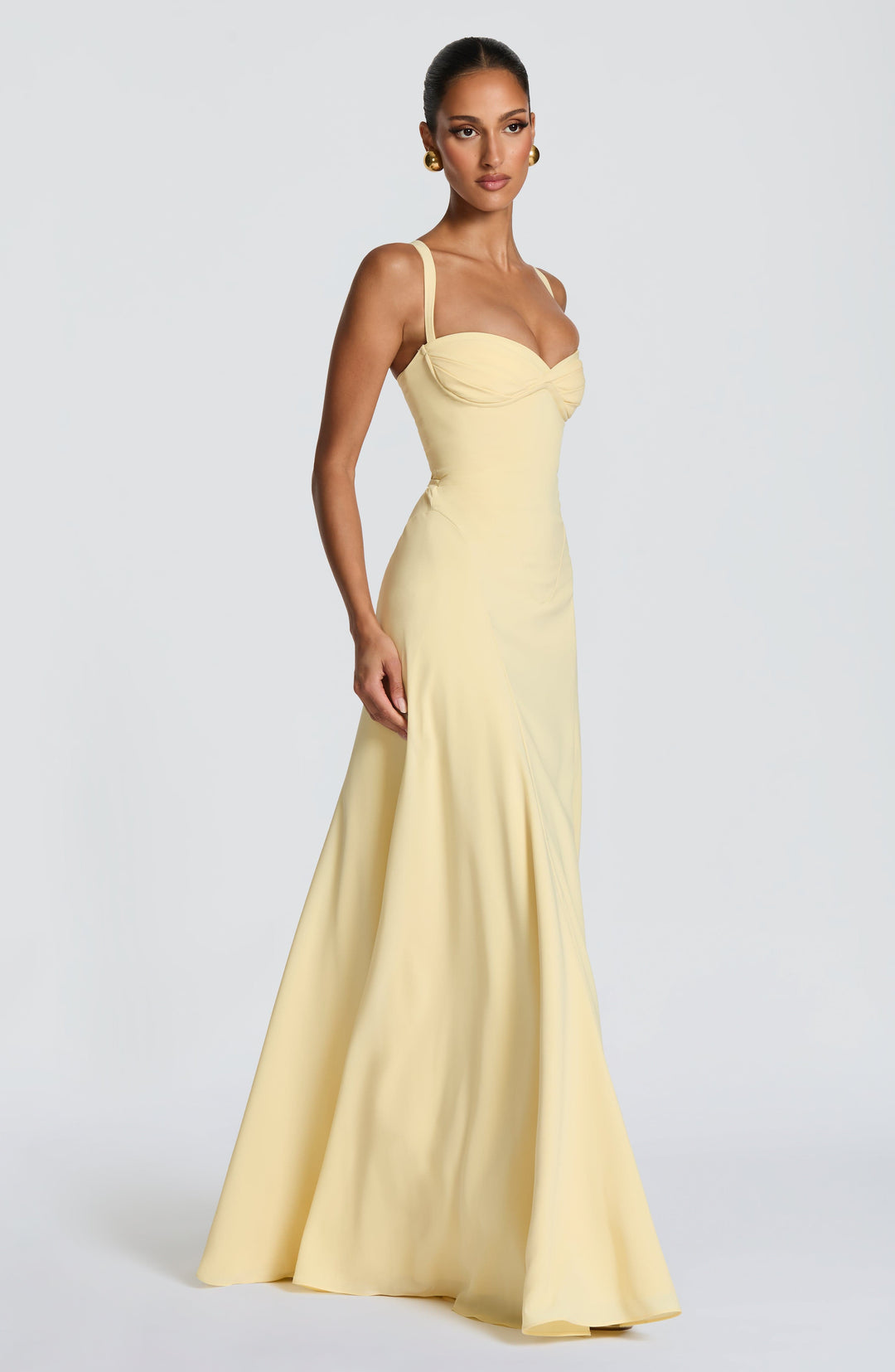 Junalina Maxi Dress in Lemon by Clandour, product photo 3