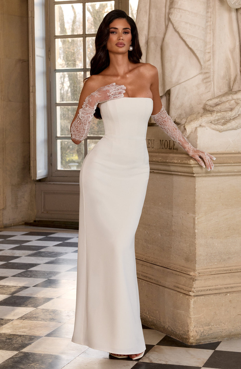 Junamira Maxi Dress in Ivory by Clandour, product photo 2