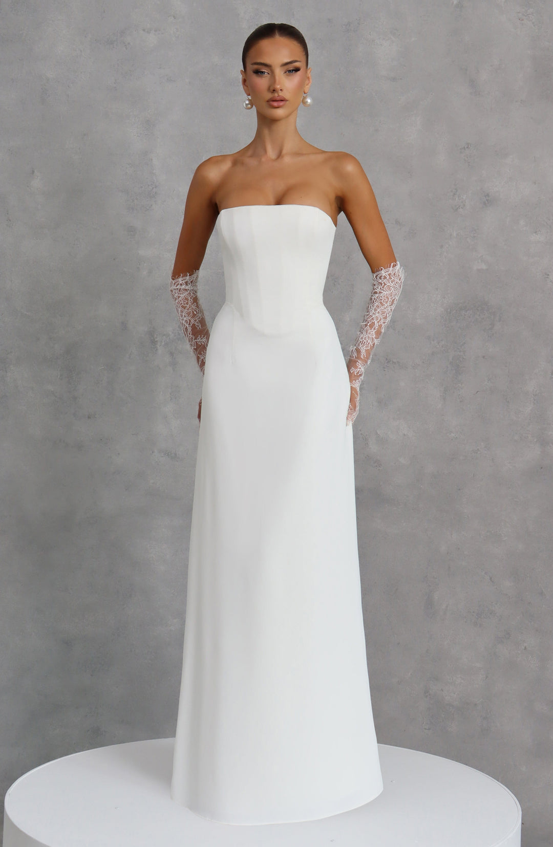 Junamira Maxi Dress in Ivory by Clandour, product photo 4