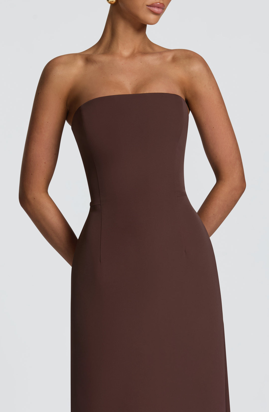 Junamira Maxi Dress in Plum Brown by Clandour, product photo 5