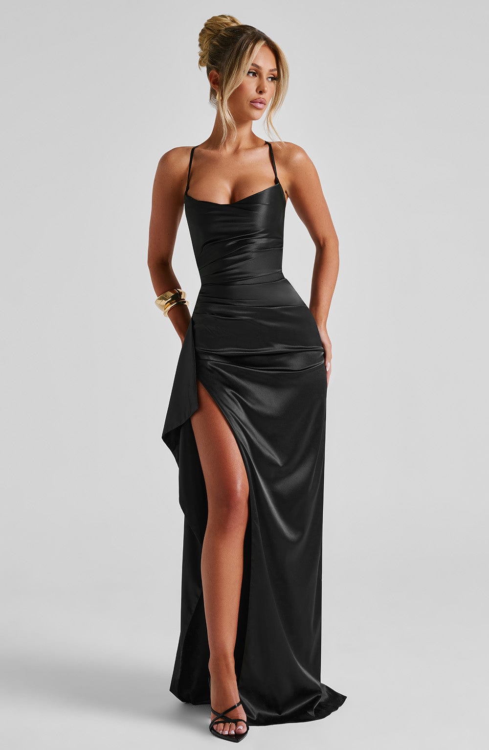 Junanna Maxi Dress in Black by Clandour, product photo 5
