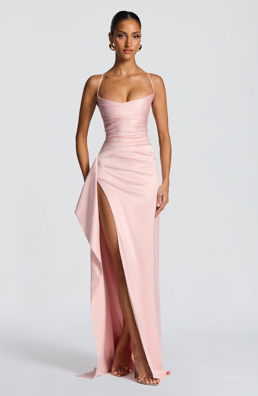 Junanna Maxi Dress in Blush by Clandour, product photo 1